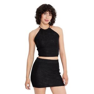 Wild Fable Womens Size Small Open Back High Neck Sweater Tank Black XL